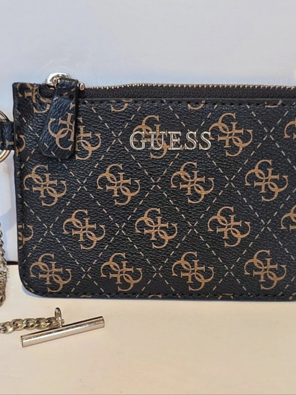 GUESS Black & Brown Cosmetic Pouch